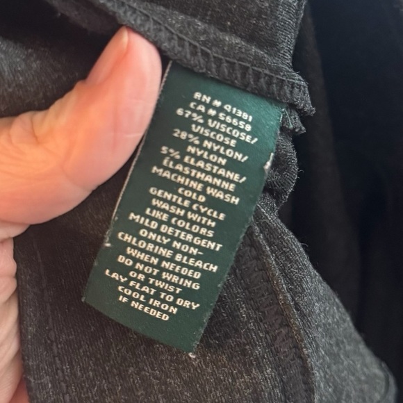 Lauren Ralph Lauren Charcoal Grey Women’s Leggings, Size Medium, Layering Piece - Picture 9 of 9